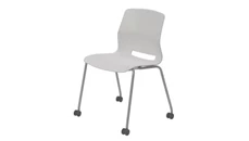 Stackable Meeting Chairs KFI Seating Armless Stack Chair with Casters