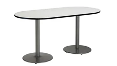 Conference Tables KFI Seating 6ft x 30in RaceTrack Pedestal Table