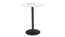 Whiteboard Tables KFI Studios 30in Round Pedestal Table with Whiteboard Top & 41in H Round Base
