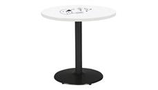 Whiteboard Tables KFI Seating 30in Round Pedestal Table with Whiteboard Top & 29in H Round Base