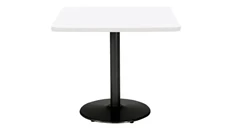 Cafeteria Tables KFI Seating 36in H x 30in W x 30in D Square Breakroom Table, Round Base
