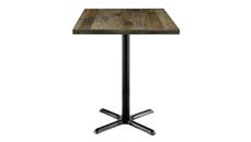 Cafeteria Tables KFI Seating 30in Square Vintage Wood Bistro Table