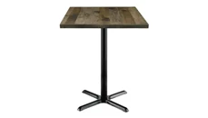 Cafeteria Tables KFI Seating 30in Square Vintage Wood Bistro Table