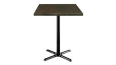 Cafeteria Tables KFI Seating 30in Square Vintage Wood Bistro Table