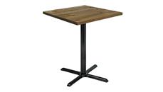 Cafeteria Tables KFI Seating 30in Square Vintage Wood Bistro Table