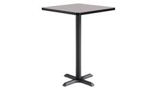 Cafeteria Tables KFI Seating 30in Square, Bar Height, Pedestal Table
