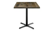 Cafeteria Tables KFI Seating 30in Square Vintage Wood Top Table