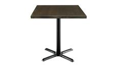 Cafeteria Tables KFI Seating 30in Square Vintage Wood Top Table