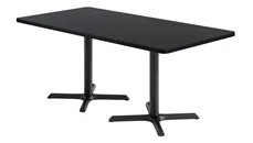 Cafeteria Tables KFI Seating 36in x 72in Rectangle Pedestal Table