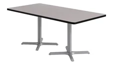 Cafeteria Tables KFI Seating 36in x 72in Rectangle Pedestal Table