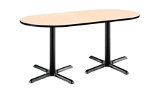 Conference Tables KFI Seating 6ft x 36in RaceTrack Pedestal Table