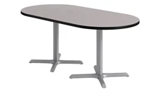 Cafeteria Tables KFI Seating 36in x 72in Racetrack Pedestal Table