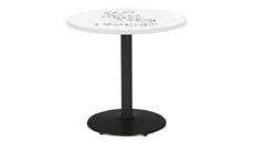 Whiteboard Tables KFI Seating 36in Round Pedestal Table with Whiteboard Top & 29in H Round Base