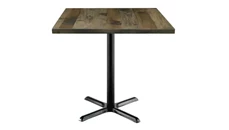 Cafeteria Tables KFI Seating 36in Square Vintage Wood Counter Table