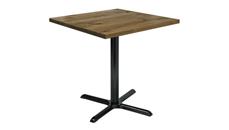 Cafeteria Tables KFI Seating 36in Square Vintage Wood Counter Table