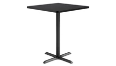 Cafeteria Tables KFI Seating 36in Square, Bar Height, Pedestal Table