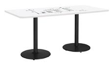 Whiteboard Tables KFI Seating 8ft W  x 42in D Rectangle Pedestal Table with Whiteboard Top & 29in H Round Base