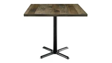Cafeteria Tables KFI Seating 42in Square Vintage Wood Counter Table