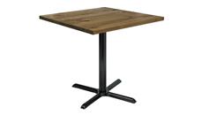 Cafeteria Tables KFI Seating 42in Square Vintage Wood Counter Table