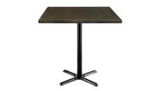 Cafeteria Tables KFI Seating 42in Square Vintage Wood Bistro Table