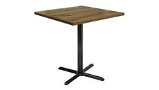 Cafeteria Tables KFI Seating 42in Square Vintage Wood Bistro Table