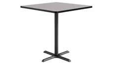 Cafeteria Tables KFI Seating 42in Square, Bar Height, Pedestal Table