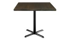 Cafeteria Tables KFI Seating 42in Square Vintage Wood Top Table