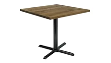 Cafeteria Tables KFI Studios 42in Square Vintage Wood Top Table