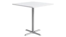 Cafeteria Tables KFI Seating 42in Square, Bar Height, Pedestal Table