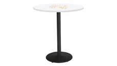 Whiteboard Tables KFI Seating 48in Round Pedestal Table with Whiteboard Top & 41in H Round Base