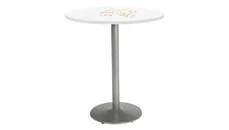 Whiteboard Tables KFI Seating 42in Round Pedestal Table with Whiteboard Top & 41in H Round Base
