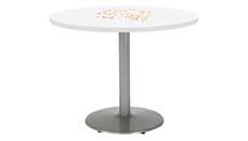 Whiteboard Tables KFI Seating 42in Round Pedestal Table with Whiteboard Top & 29in H Round Base