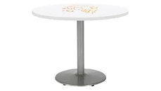 Whiteboard Tables KFI Seating 42in Round Pedestal Table with Whiteboard Top & 29in H Round Base