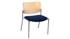 Lobby & Guest Chairs - Metal KFI Seating Side / Guest Chair, Armless with Wood Back, Big / Tall