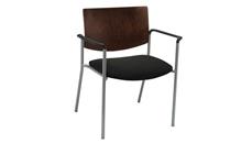 Lobby & Guest Chairs - Metal KFI Seating Side / Guest Chair, Arms with Wood Back, Big / Tall