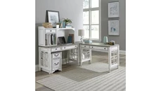 L Shaped Desks with Hutch WFB Designs L-Shaped Desk Set