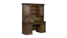 Wood Veneer Desks WFB Designs 66in Executive Credenza with Hutch