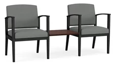 Lobby & Guest Chairs - Metal Lesro 2 Chairs with Connecting Center Table