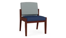 Lobby & Guest Chairs - Wood Lesro Guest Chair Armless, Upholstered Seat, Upholstered Back