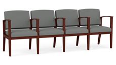 Lobby & Guest Chairs - Wood Lesro 4 Seats with Center Arms