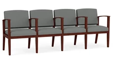 Lobby & Guest Chairs - Wood Lesro 4 Seats with Center Arms