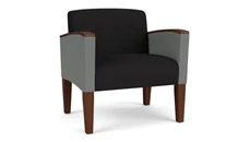 Lobby & Guest Chairs - Wood Lesro Oversize Guest Chair, Upholstered Seat, Back and Arms