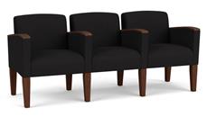 Lobby & Guest Chairs - Wood Lesro 3 Seats with Center Arms