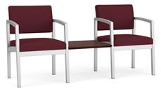 Lobby & Guest Chairs - Metal Lesro 2 Chairs with Connecting Center Table