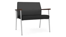 Lobby & Guest Chairs - Metal Lesro Bariatric Chair, Upholstered Seat, Upholstered Back