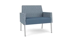 Lobby & Guest Chairs - Metal Lesro Polyurethane & Fabric Bariatric Chair