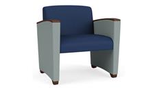 Lobby & Guest Chairs - Wood Lesro Oversize Guest Chair, Upholstered Seat, Back and Arms