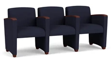 Lobby & Guest Chairs - Wood Lesro 3 Seats with Center Arms