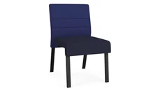 Lobby & Guest Chairs - Metal Lesro Armless Guest Chair, Upholstered Seat, Upholstered Back