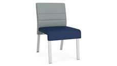 Lobby & Guest Chairs - Metal Lesro Armless Guest Chair, Upholstered Seat, Upholstered Back